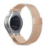 Gear S2 Watch Band, MoKo Milanese Loop Stainless Steel Bracelet Smart Watch Strap + Connector for Samsung Gear S2 SM-R720 & SM-R730 Smart Watch (NOT FIT Gear S2 SM-R735), Rose GOLD