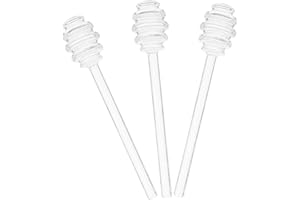 NAMOARLY 3pcs Glass Honey Dipper Sticks Stir Wands for Honey Jam Tea Housewarming Random Style