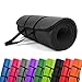 PROMIC Pilates Mat 1/2 inch - Anti Tear Exercise mat - Non Slip Yoga Mat - Non Toxic Pilates Mat Extra Thick - High Density Exercise Yoga Mat with Yoga Mat Straps for Carrying, Long 72 inch，Black