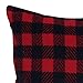 Deconovo Home Decorative Sofa Throw Pillowcases Scottish Tartan Plaid Throw Cushion Cover 18x18 Inch Red and Navy Blue A Set of 2