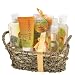 Aromatic Autumn Mango-Pear Home Spa Experience: Women's Fall Season Gift Set Features Shower Gel, Bubble Bath, Bath Salt, Body Lotion, Body Spray, and Bath Fizzer in Delicate Woven Basket primary