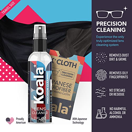 Koala Eyeglass Lens Cleaner Spray Kit USA Made 2 Ounces Glasses