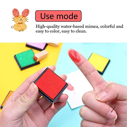 Craft Ink Pad Stamps Partner DIY Color,20 Color Ink Pad for Stamps, Paper, Wood Fabric, Kid's Rubber Stamp Scrapbooking Card Making Beautiful Water-Soluble Colors (Pack of 20) - Thumbnail 4