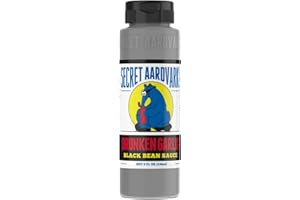Secret Aardvark Drunken Garlic Black Bean Sauce - Garlic Hot Sauce, Stir Fry Sauce, Mild BBQ Sauce, Low Carb, Dairy Free, Chili Garlic Sauce, Hot Sauce & Marinade - 8 fl oz 1 Pack
