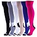 Dr. Shams Different Touch 6 Pairs Pack Women Travelers, Anti-Fatigue, Graduated Compression Knee High Socks 9-11