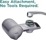 PUR PFM350V Faucet Mount Water Filter Metallic Grey Tool-Free Installation view 5