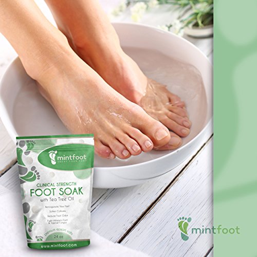 Mintfoot 24oz Clinical Strength Foot Soak with Tea Tree Oil & Epsom