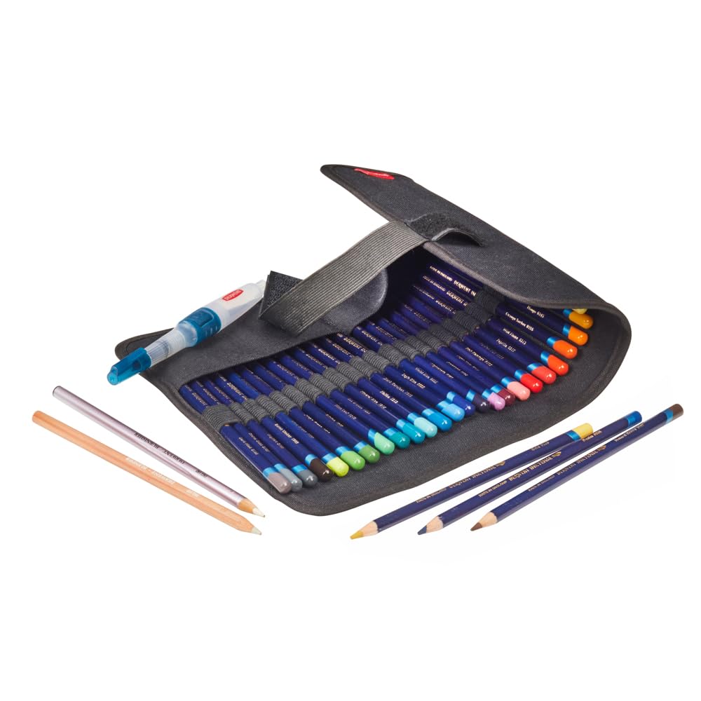 Derwent Pencil Wrap, Black, Accessories Ideal for Sketching and Drawing, Professional Quality Roll Up Pencil Case, Derwent Pencil Wrap, 2306206