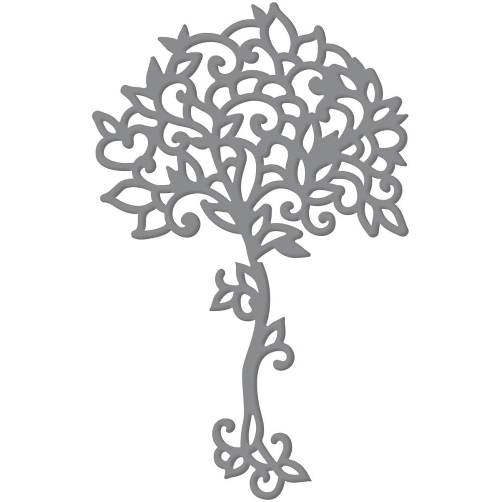 Ultimate Crafts "Magnolia Tree" Impression Die, Metal, Black