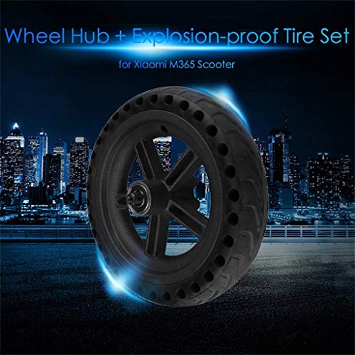 for Xiaomi M365 Tire Wheels Non Slip Wheel Hub and Explosion-Proof Tire Set Compatible with Xiaomi
