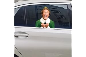 SENKSLL Ride with Buddy The Elf Car Stickers, Buddy Excited Funny Christmas - Do You Ride with Buddy The Elf ?