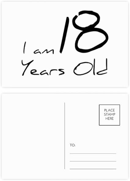 Diythinker Je Suis 18 Ans Age Jeune Jeu De Cartes Postales Anniversaire Merci Carte Postale pcs Side 5 7 Pouces X 3 8 Pouces Multicolor 5 7 Pouces X 3 8 Pouces Multicolore Amazon Fr Fournitures De Bureau