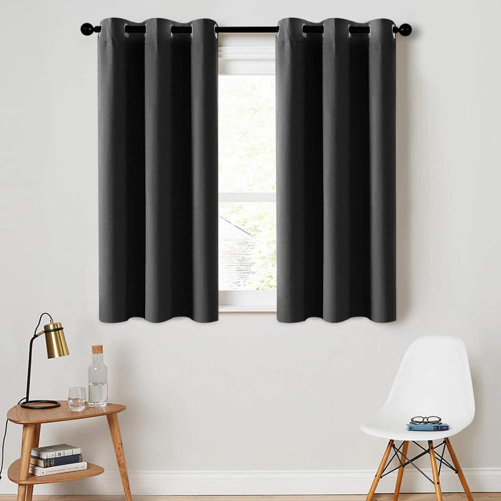 Amazon.com: MRTREES Blackout Curtains Black Basement 54 inches Long