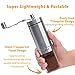 Manual Coffee Grinder with Adjustable Setting, GDREAMT Portable Hand Burr Coffee Grinder for Espresso, Aeropress, Drip Coffee, French Press, Turkish Brew, Conical Burr Mill & Brushed Stainless Steel