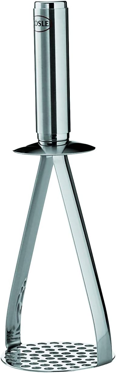 RÖSLE Kartoffelstampfer, Hochwertiger Stampfer für Kartoffeln und Knollen-Gemüse, Edelstahl 18/10, hochglänzend / matt, Spülmaschinengeeignet