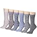Tipi Toe Women's Ragg Cotton Lightweight Crew Boot Socks (6 or 12 pairs)
