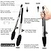 Kitchen Tongs Set Stainless Silicone Cooking Tongs - 3 piece Set of 7,9 and 12 inch Heat Resistant Locking Salad Tongs with Built-in Stand - A Serving and Feeding Set for BBQ,Grill,Salad,Cooking