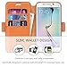 Galaxy S6 Edge Case, S6 Edge Wallet Case, SHIELDON Genuine S6 Edge Leather Case [Flip] Slim Magnetic Protective Case with Card Holder & Stand for Samsung Galaxy S6 Edge - Brown