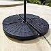 EliteShade USA 4PCS 160 LB Fan Shaped Water or Sand Filled Umbrella Base Stand for Cantilever Offset Patio Market Umbrella with Carry Handles (Black)