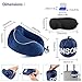 ONSON Travel Pillow - 100%Pure Memory Foam Neck Pillow - U-Shaped Airplane Car Flight Pillow,Breathable and Comfortable 360-Degree Head Support,Ultra Plush Velour Cover(with Eye Mask and Two Earplugs）