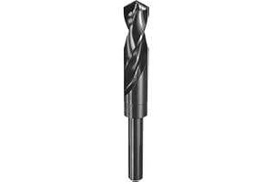 HARFINGTON 20mm Drill Bit 1/2" Reduced Shank 3-Flat 4341 High Speed Steel 118 Degree Standard Point for Plastic Wood Copper Aluminum Iron Medium Soft Metal
