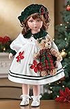 Collections Etc Poinsettia Paige Collectible Porcelain Doll