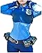 DAZCOS US Size Bunny Judy Hopps Cosplay Costume with Badge Ears Tail (Large) Blue