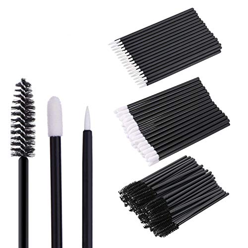 300 Count Disposable Makeup Applicators with Brow Spoolies Eyelash