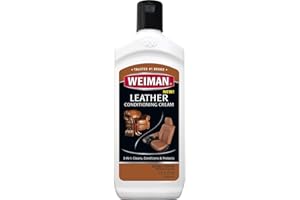 Weiman 3 in 1 Deep Leather Cleaner & Conditioner Cream - Restores Leather Surfaces - Use on Leather Furniture, Car Seats, Shoes, Bags, Jackets, Saddles
