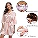 Hawiton Women's Satin Silk Bride & Bridesmaid Robe Gold Glitter Wedding Party Kimono Robes