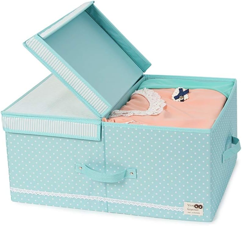 Clothes Storage Box With Over-sized Space, Polyster Fabric Clothing Storage For Heavy-duty Organisation, With Folding Lid And Removable Dividers (Color : #3, Size : 42 * 54 * 26cm)