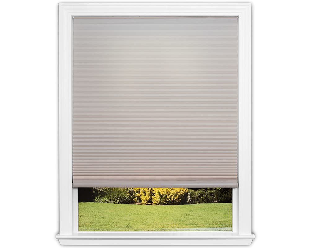 Photo 1 of **FOR PARTS / DAMAGED*** Redi Shade No Tools Easy Lift Trim-at-Home Cordless Cellular Light Filtering Fabric Shade Natural, 48" W x 64" L, (Fits windows 31"- 48")