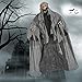Aobuy 5.6 Ft. Halloween Hanging Ghost Decoration, Scary Skeleton Grim Reaper |Halloween Animated Screaming Decor Prop