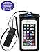 Waterproof Phone Case, Universal Cell Phone Dry Bag Pouch with Armband For iPhone 7 Plus, iPhone 6s Plus / 6s/ 6/5SE, Galaxy S7 / S7 Edge, Note 5 4, HTC LG Sony Nokia (Black)