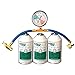 3 Cans - REDTEK A/C Refrigerant (6 Ounce Can) with Gauge Hose