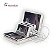 Faster Charging Station,Hometall 5-in-1 Multiple Phone Dock Stand with 4 USB Ports(2 Micro USB,2 Apple Cables) and 1 QI Wireless Charging Pad,Compatible Samsung, iPhone, Ipad (Grey)
