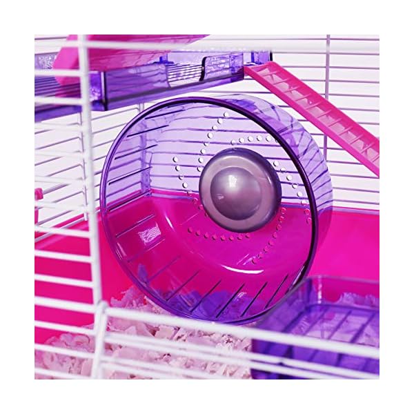 Rosewood Pico Exercise Wheel for Hamsters with Stand, Purple