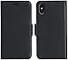 Amazon Basics iPhone X PU Leather Wallet Detachable Case, Black