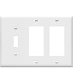Leviton Plaque Murale Combinée 2G Une Prise Double Et Un Dispositif Decora En Ivoire
