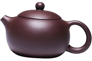 NUOBESTY Wear-Resistant Purple Clay Tea Kettle Handmade Chinese Yixing Teapot Elegant Xishi Style for Home
