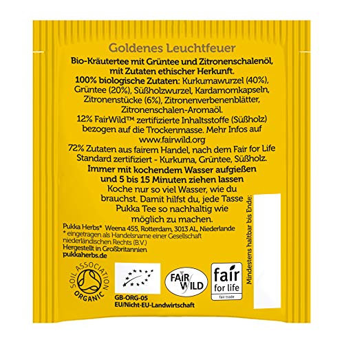 Pukka Bio-Tee Goldene Kurkuma 80 Teebeutel, 4er Pack (4 x 20 beutel) – Bild 5