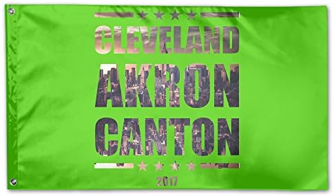 Cleveland Akron Canton Forestgreen 3x5 Garden Flag,Country Flag,outdoor Home Flag,Garden Flag Banner City Flag
