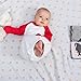 Laughing Giraffe Raglan Baseball Baby Gown with Fold over Mittens 0-6M (White/ Red, 0-6 Months)