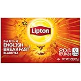 Lipton Black Tea Bags, Daring English Breakfast 20 ct (Pack of 6)