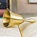 DomeStar Hand Bell, 2PCS Call Bell Wedding Bell Dinner Bell Golden and Pewter Classroom Bell for Kids