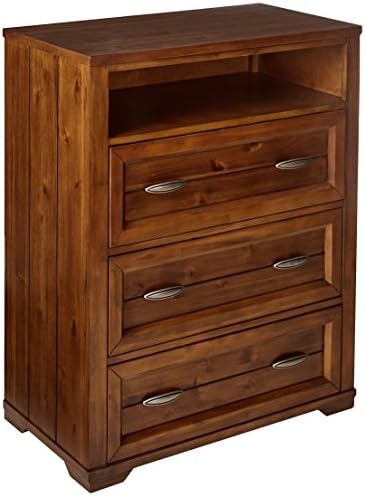 My Home Furnishings Logan Collection Media Chest-2 Drawers, Driftwood
