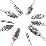 Airgoesin Rotary Tungsten Carbide Bur Cutting Drill Polisher for Ceramic Acrylic or Metal, Polishing Tool Accessories, Shank 3/32