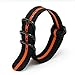 CIVO Heavy Duty G10 Zulu Military Watch Bands NATO Premium Ballistic Nylon Watch Strap 5 Black Rings with Stainless Steel Buckle 20mm 22mm 24mm (Black Pumpkin, 20mm)