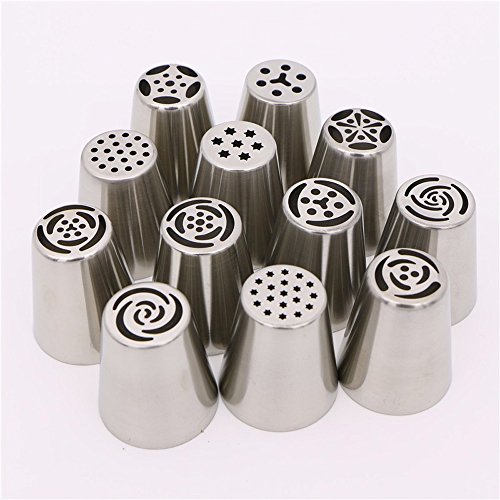 Rose Piping NozzleLOHOME Russian Piping Tips 13 Pieces/set
