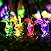 LUCKLED Solar String Lights,20ft 30LED Ramadan Moon Fairy Decorative Solar Lights for Halloween,Christmas Outdoor,Garden,Home,Wedding,Party and Holiday Decor [Multi-color]